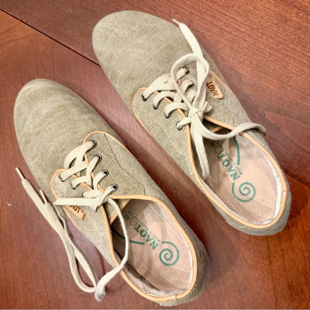 Naot Khaki Canvas Women's Sneakers